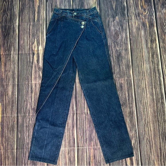 Women’s Vintage Front Flap Rocky Mountain Rockies Blue denim Bareback Jeans - Picture 1 of 7